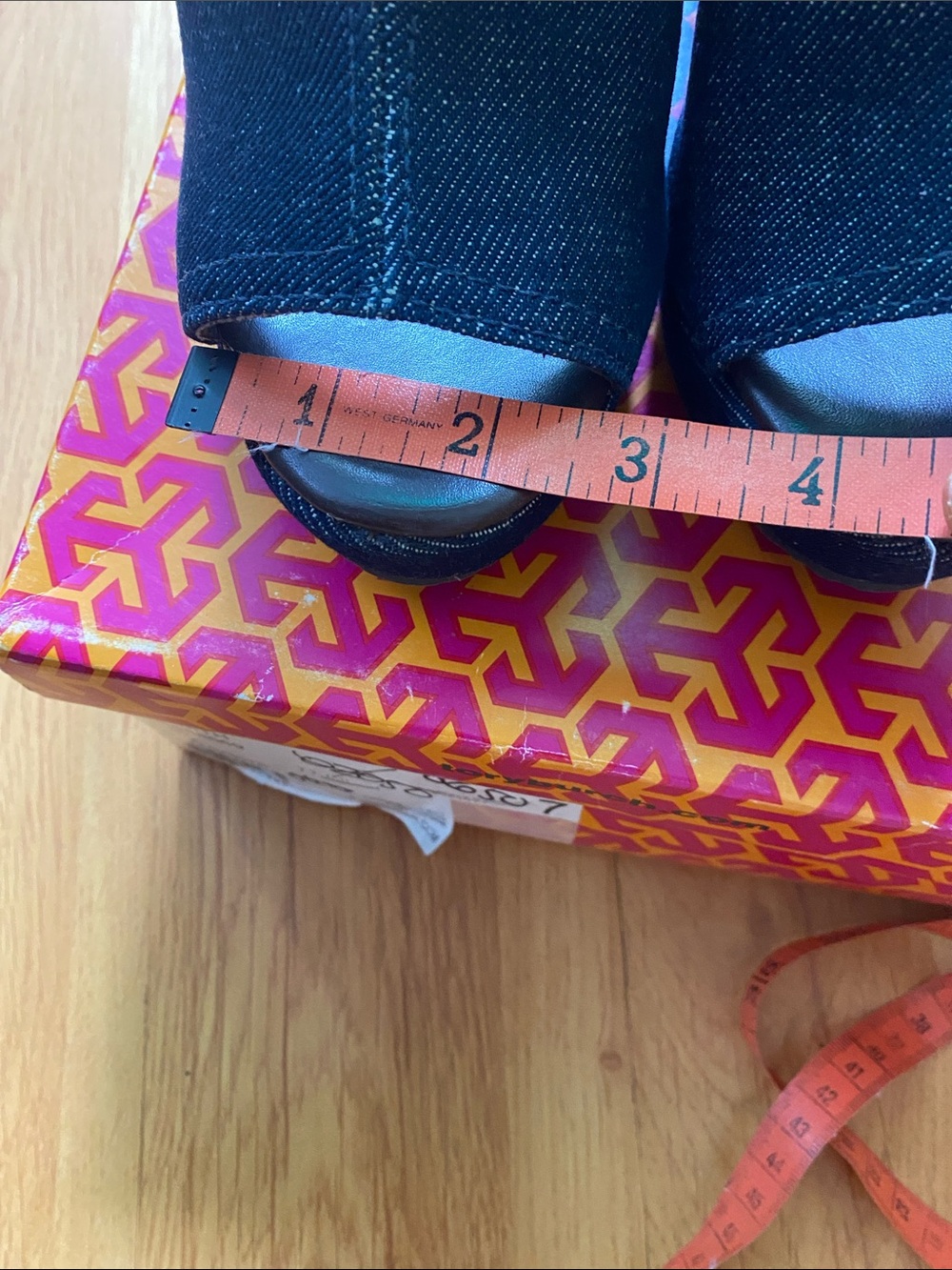 Tory Burch Navy Denim Open-Toe Mule - Picture 15 of 16